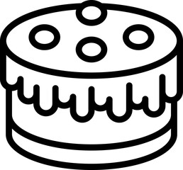 Sugar cream cake icon outline vector. Slice food. Piece pastry