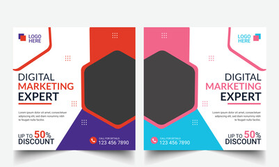 corporate Business marketing social media post banner template design.