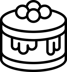 Cheese cake icon outline vector. Bakery dessert. Cream food