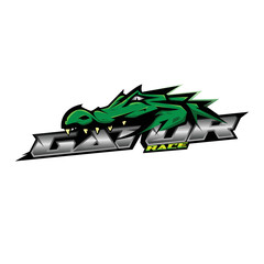 Alligator modern sports logo mascot template ,suitable for racing sport