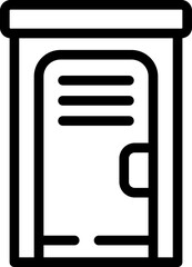 Door wc icon outline vector. Toilet restroom. Public pictogram