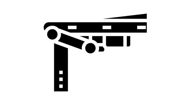 conveyor belt glyph icon animation