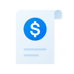 Invoice icon. Payment and bill invoice. Receipt icon. Tax and order symbol. Payroll icon. Vector illustration
