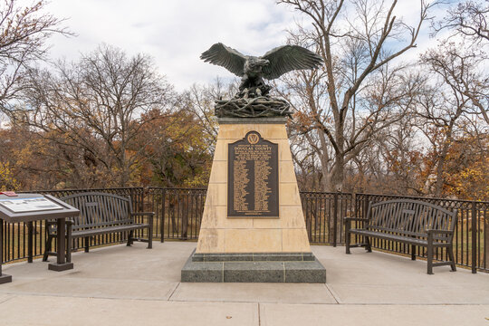 he Victory Eagle Statue on the Campus of the University of Kansas