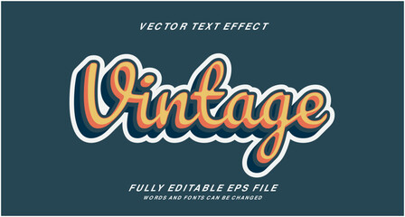 Editable Text Effect Vintage Style