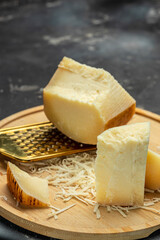 Gruyere is classified as a Swiss-type or Alpine cheese, and is sweet but slightly salty, with a flavor that varies widely with age, place for text