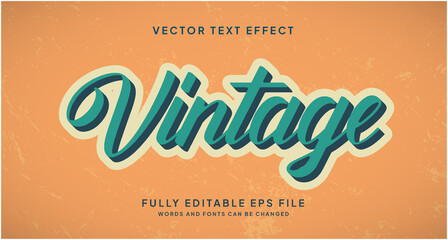 Editable Text Effect Vintage Style - obrazy, fototapety, plakaty