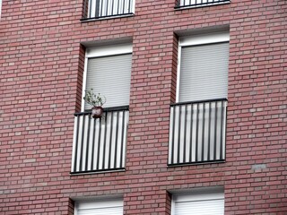 Plastic windows in a apartment. Building window on a sunny day