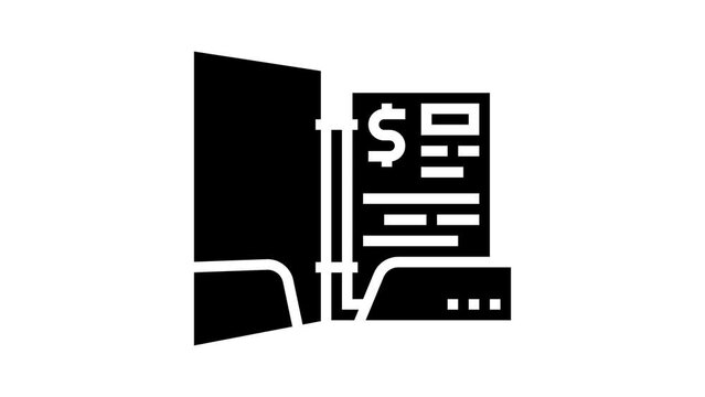 business folder glyph icon animation