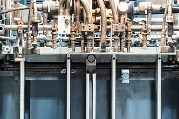 A printing houses. Offset printing machine. Printing equipment. Printing of packages.