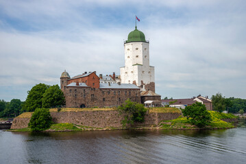 Fototapeta na wymiar View of the old Vyborg Castle. Leningrad Region, Russia