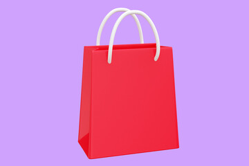 Shopping bag 3d render illustration