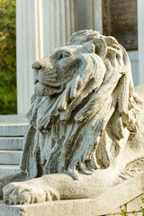 lion decoration made of concrete