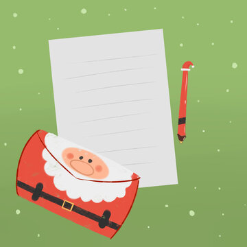 Carta de navidad ilustrada para Santa 