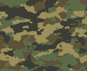 Fototapeta premium Green army pattern camouflage, shape vector texture, trendy urban background.