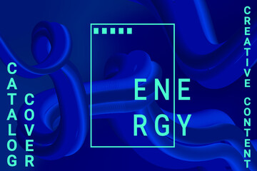 Flowers poster. Magazine cover. Abstract gradient wave background.