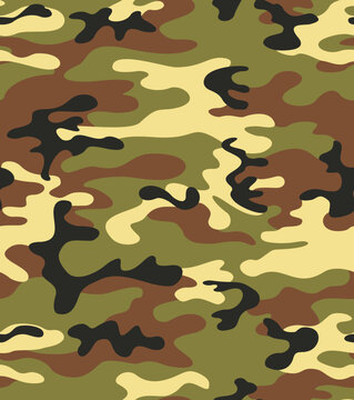 
Military camouflage pattern, classic background, trendy urban print, seamless texture