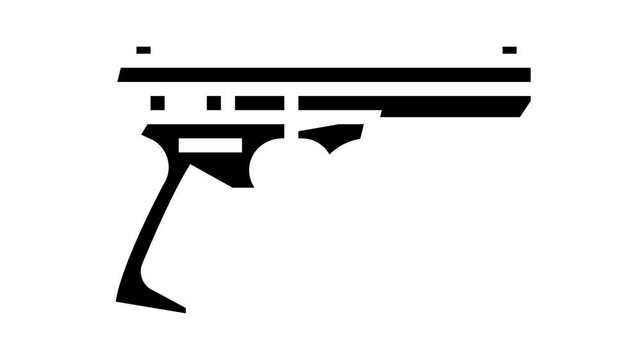rimfire rifle glyph icon animation