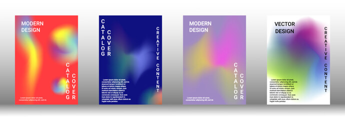 Artistic covers design. Creative fluid colors backgrounds. Set of abstract covers