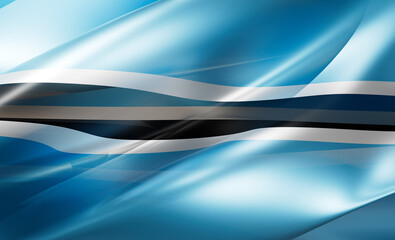 Obraz premium Botswana national flag
