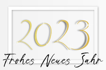 Naklejka premium frohes neues jahr 2023