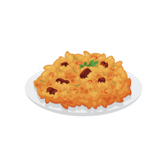 Pilaf background. Design with cartoon style.