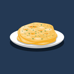 Naan background. Design with cartoon style.