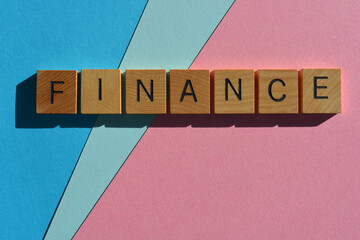 Finance, word as banner headline