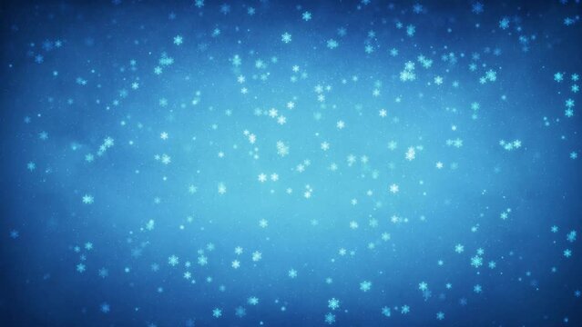 Particles blue snow snowflake winter abstract light bokeh motion titles cinematic background 4K