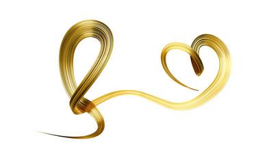 Obraz premium Gold ribbon as symbol of childhood cancer awareness day 3d illustartion