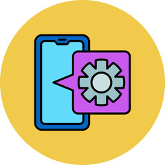 Setting Multicolor Circle Filled Line Icon