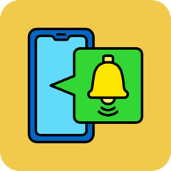 Alarm Multicolor Round Corner Filled Line Icon