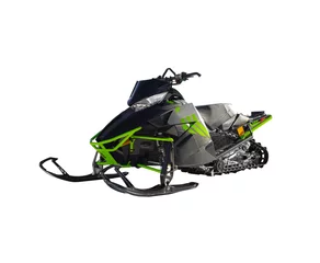 Fotobehang Black and green snowmobile isolated over white background © gargantiopa