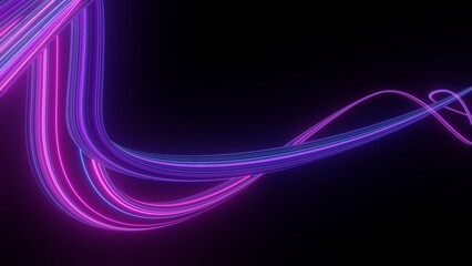 3d render motion line of speed and power or light trails. High-speed light with curve movement beam. 5G Technology fast and futuristic background. Abstract motion blur.