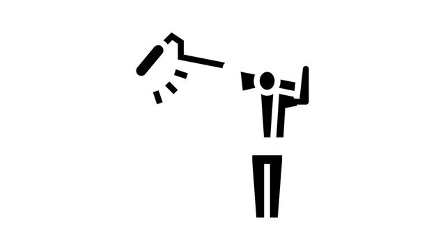 sound recoding video production glyph icon animation