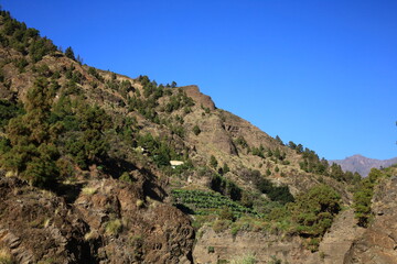 Fototapeta na wymiar View in the Taburiente Caldera National Park of La Palma 