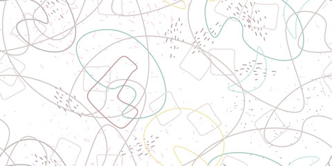 Chaotic Simple Seamless Pattern Textile One Line