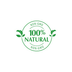 100% Natural NON GMO - obrazy, fototapety, plakaty