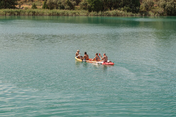 Kayaking in the Lagunas de Ruidera.