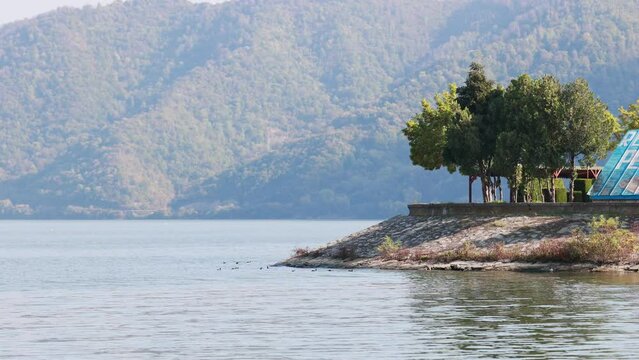 Lake on Cerna River  in Orsova, Romania.