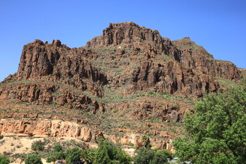 Fototapeta na wymiar View on a mountain in the Pilancones Natural Park of Gran Canaria