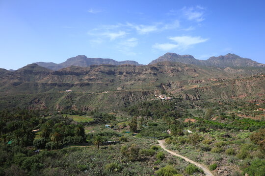 View on a mountain in the Pilancones Natural Park of Gran Canaria