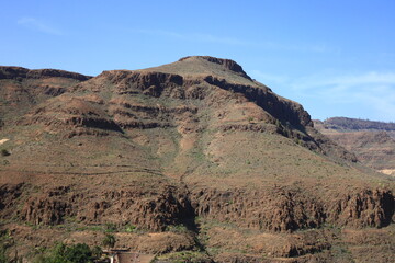 View on a mountain in the Pilancones Natural Park of Gran Canaria