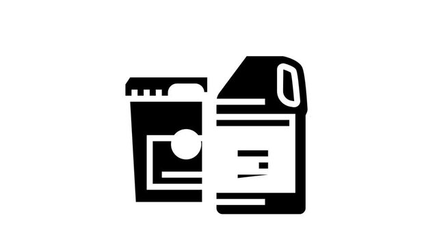 silicon resin thermoset glyph icon animation