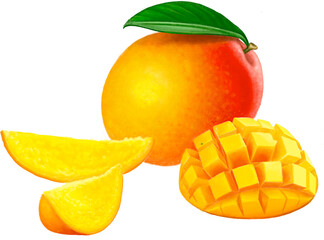Mango illustration drawing
