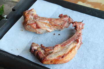 South Korea food. Korean bbq cook