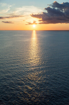 Gulf of Riga Sunset Light Reflection