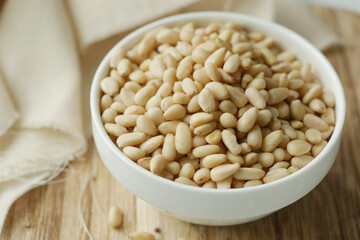 close up of Raw soy bean seed 