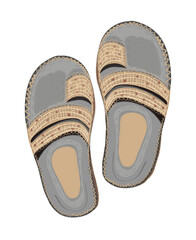 Beach slippers illustration