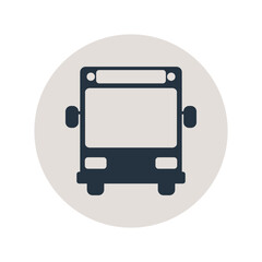 Transporte público. Servicio de transporte urbano o interurbano. Silueta de autobús de pasajeros